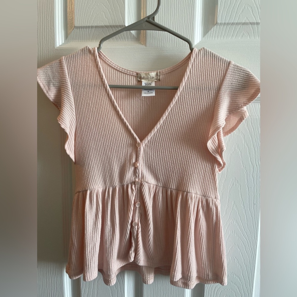 Altar’d State Light Pink Babydoll Top